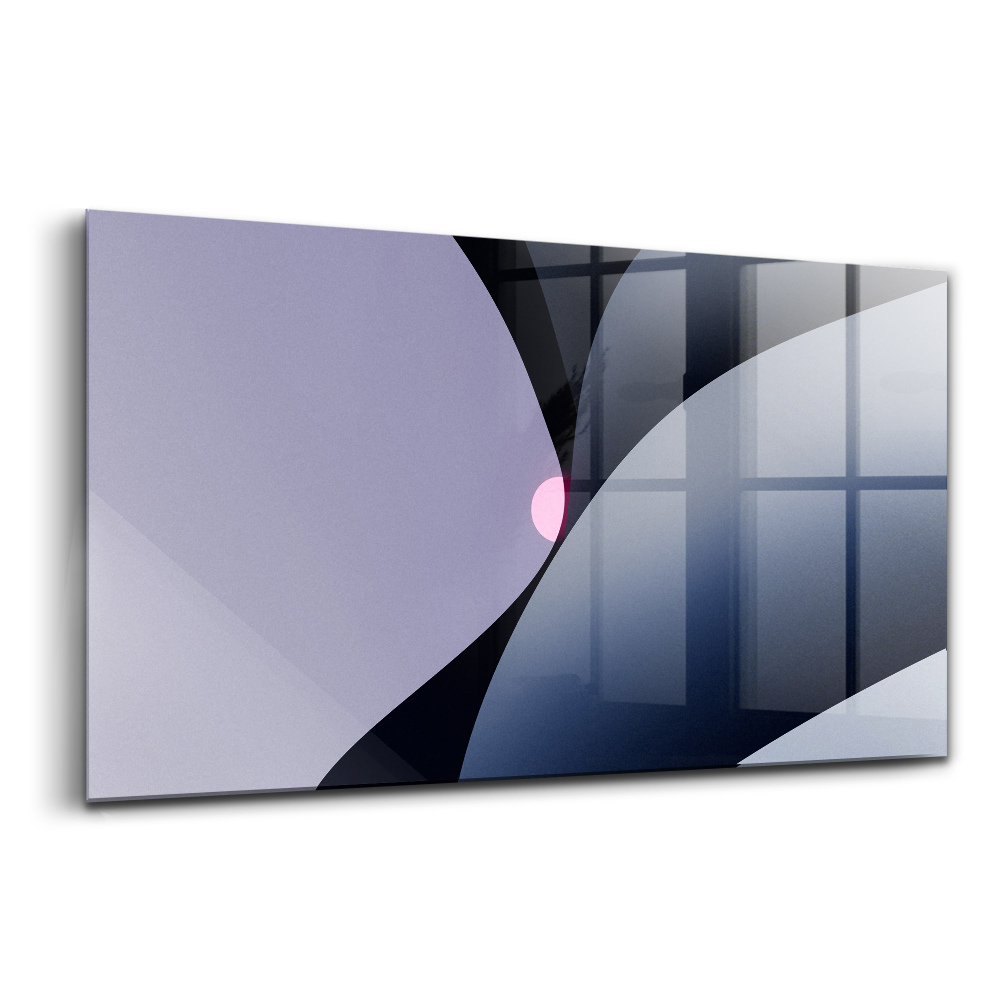 Tablou sticlă Soare roz abstract