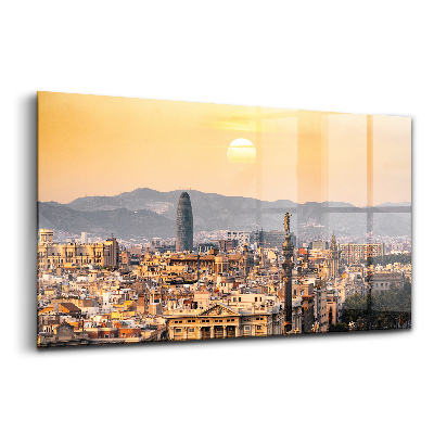Tablou de sticlă Peisaj barcelona sagrada familia