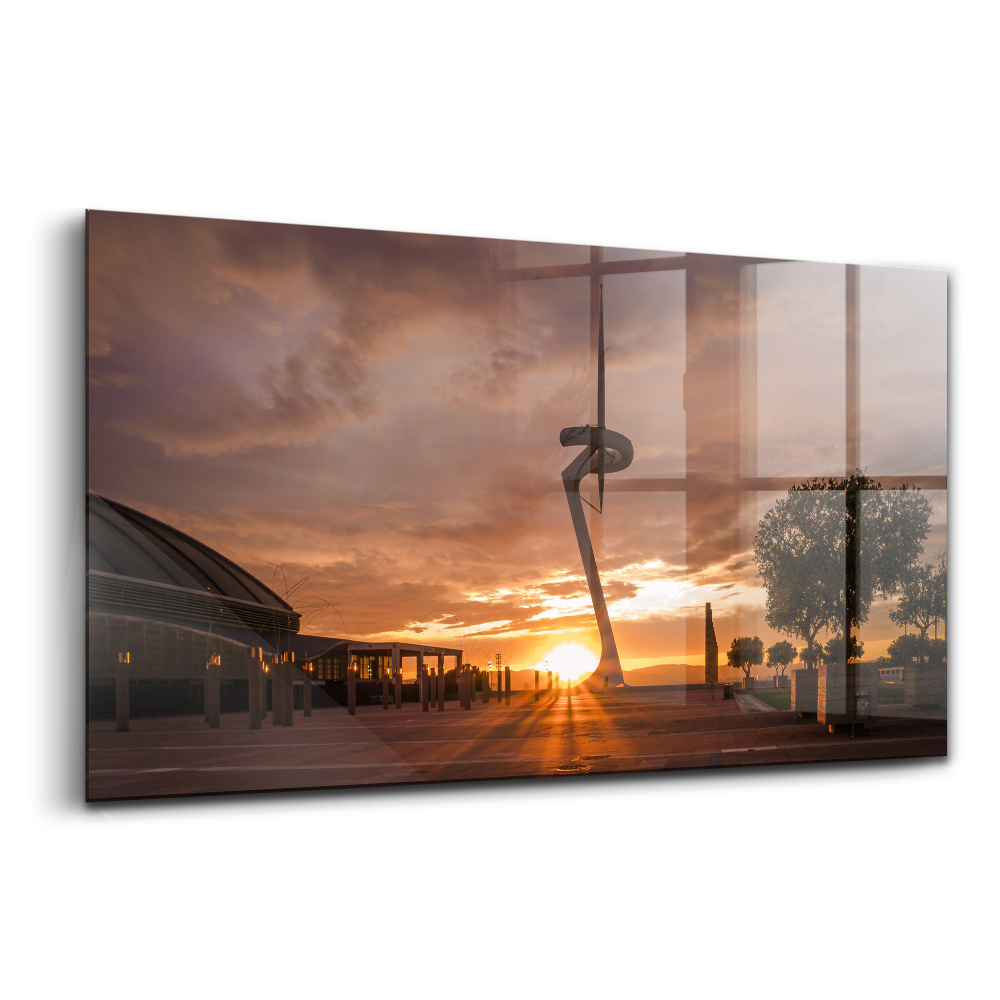 Tablou pe sticlă Parcul Olimpic din Barcelona