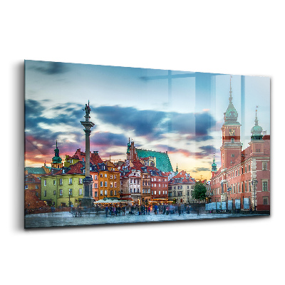 Tablou sticlă Orașul Vechi al Castelului din Varșovia