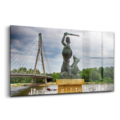 Tablou de sticlă Monumentul Sirenei din Varșovia