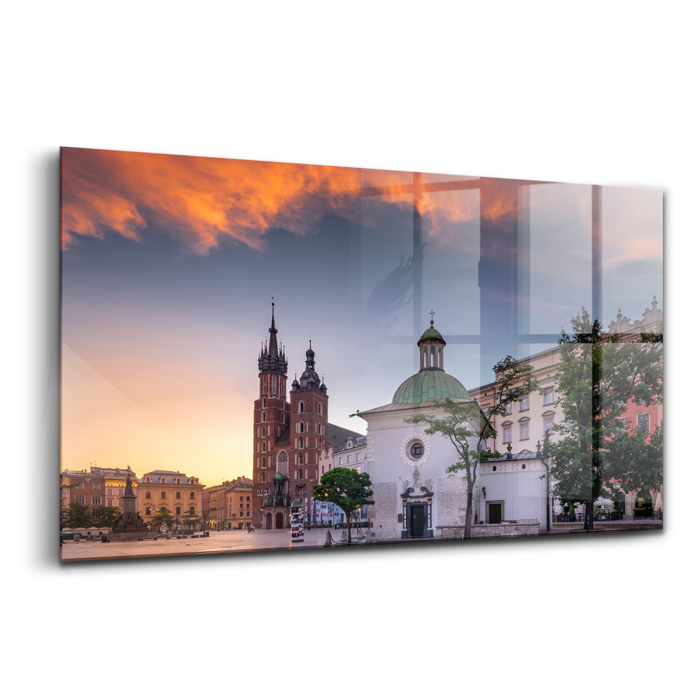 Tablou din sticlă Piața Principală din Cracovia