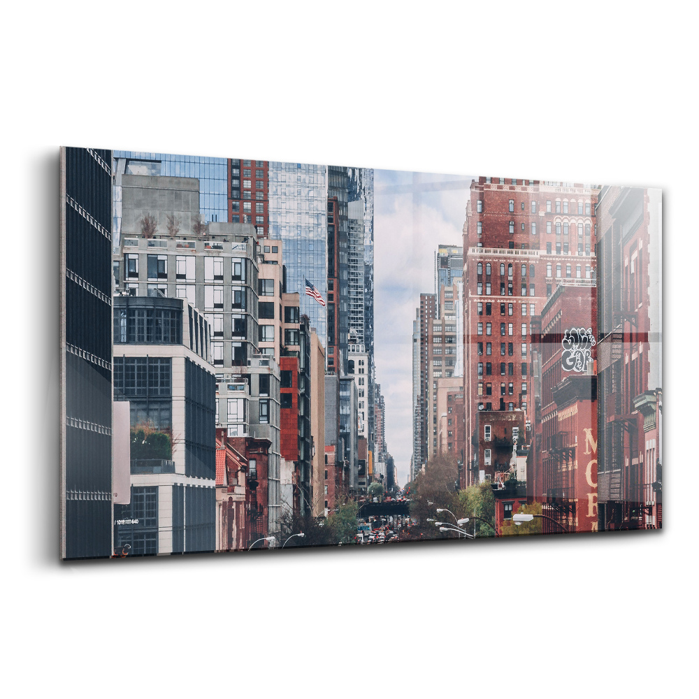 Tablou pe sticlă Străzile orașului New York
