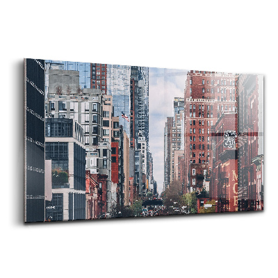 Tablou pe sticlă Străzile orașului New York