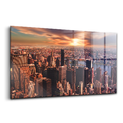 Tablou de sticlă Panorama orașului New York