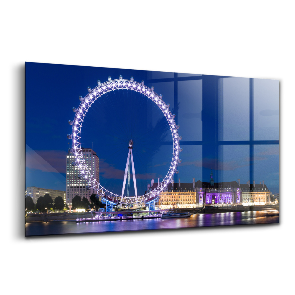 Tablou pe sticlă Roata mare London Eye Londra