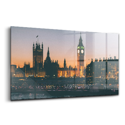 Tablou din sticlă Big Ben Tower Bridge Londra