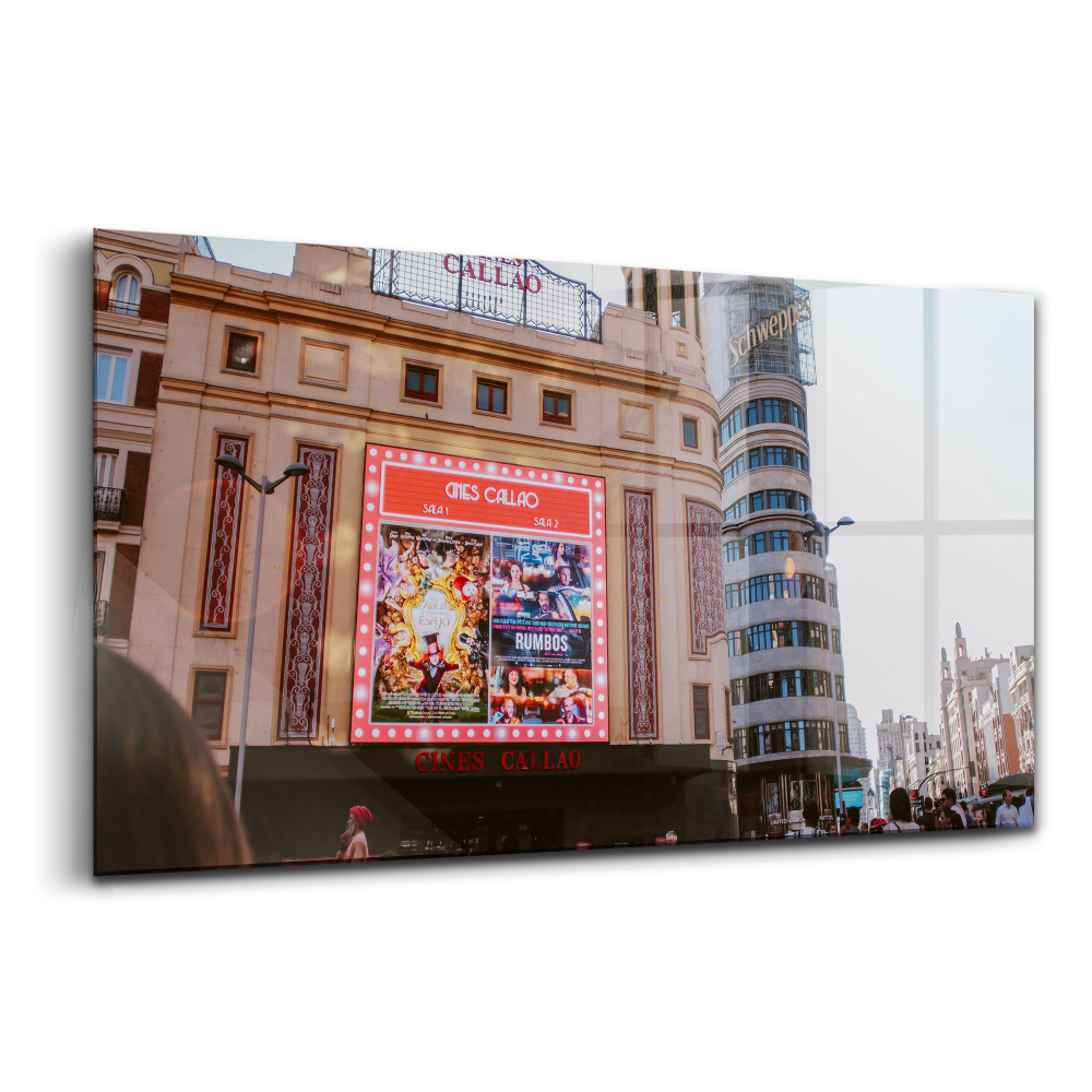 Tablou pe sticlă Cinematografele Callao Madrid Spania