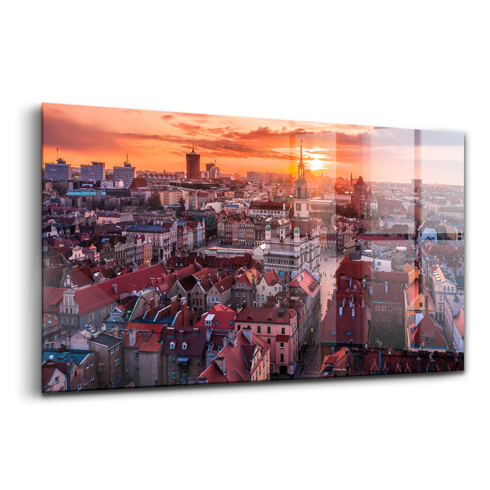 Tablou de sticlă Poznań din perspectivă