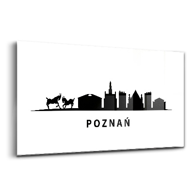 Tablou sticlă Grafică panoramică din Poznań