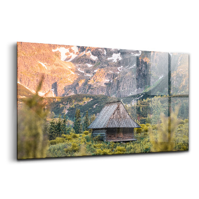 Tablou din sticlă O mică căsuță în Tatra