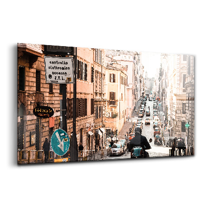 Tablou din sticlă Străzile Romei