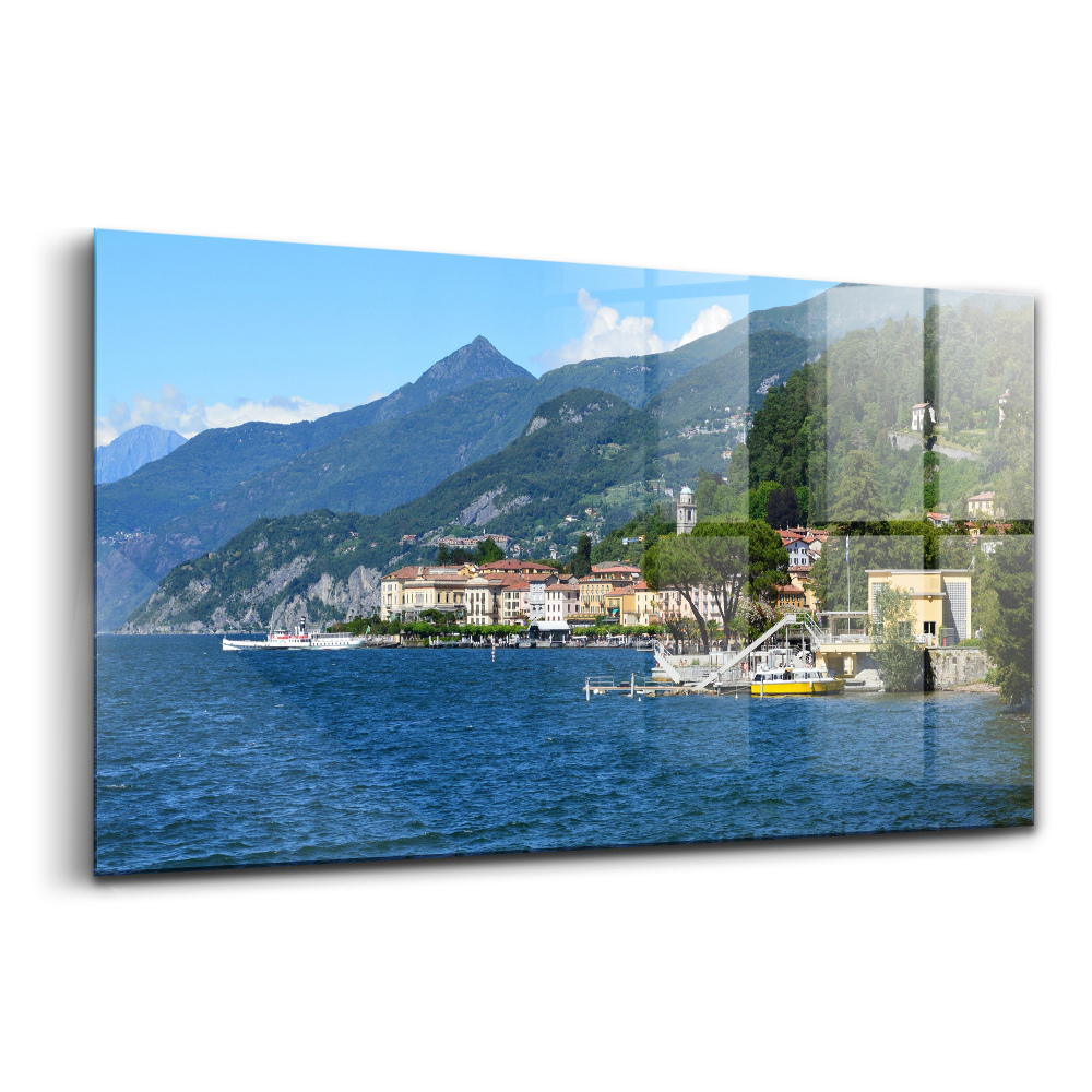 Tablou de sticlă Peisaj montan al Lacului Garda