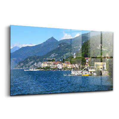 Tablou de sticlă Peisaj montan al Lacului Garda