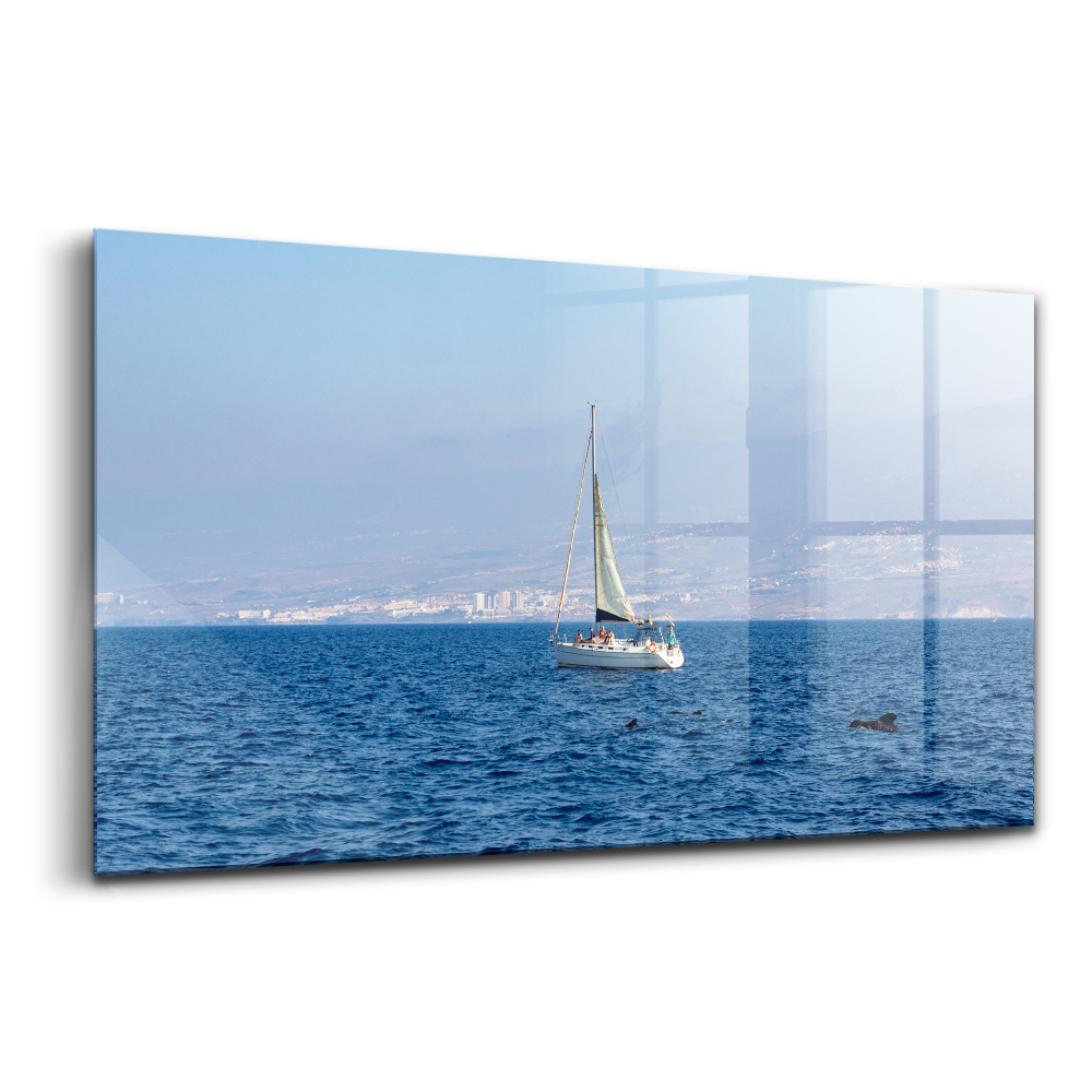 Tablou din sticlă Navigație cu iahtul în Tenerife