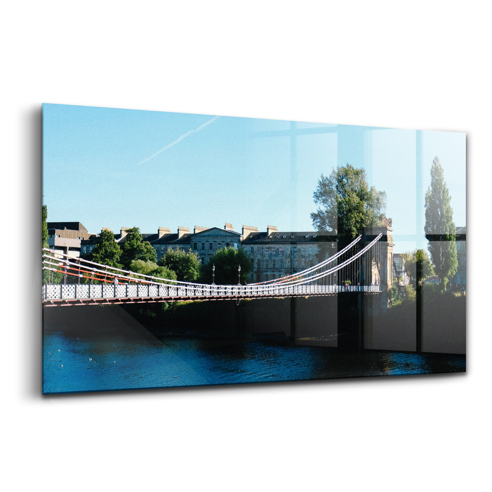 Tablou din sticlă Podul suspendat de pe strada Southportland
