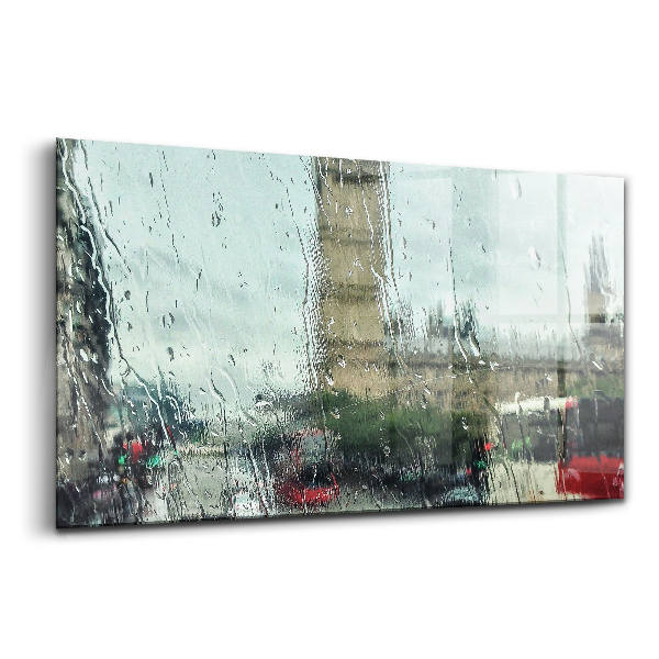 Tablou pe sticlă Londra ploioasă