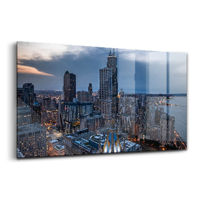 Tablou de sticlă Fotografie a orașului Chicago