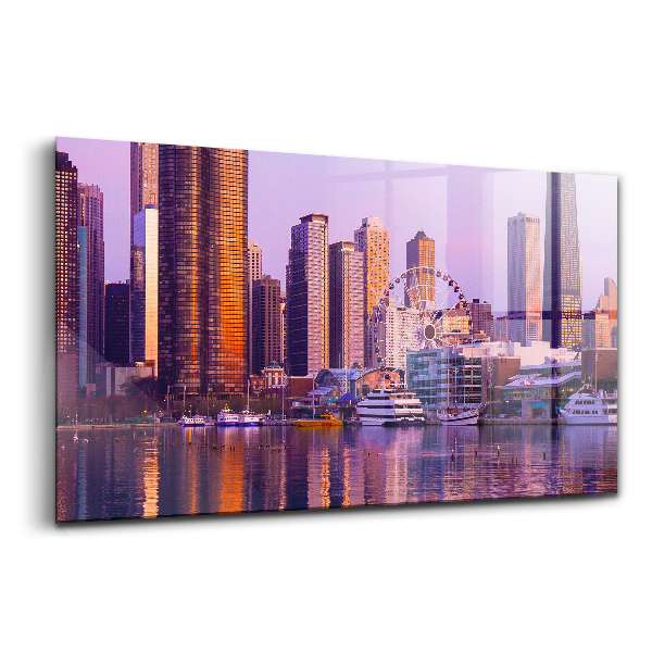Tablou de sticlă Vedere a zgârie-norilor din SUA