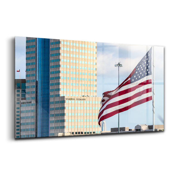 Tablou pe sticlă steagul american