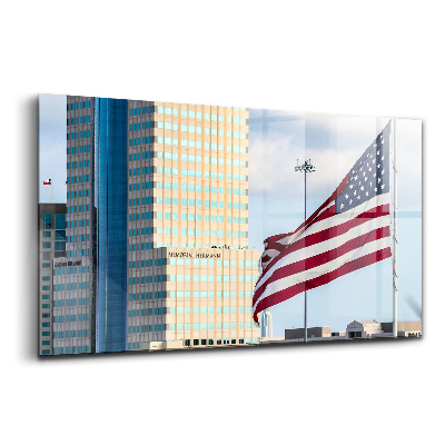 Tablou pe sticlă steagul american