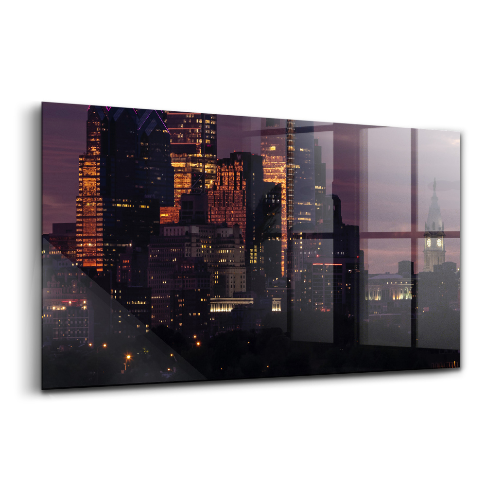 Tablou de sticlă Panorama orașului Philadelphia