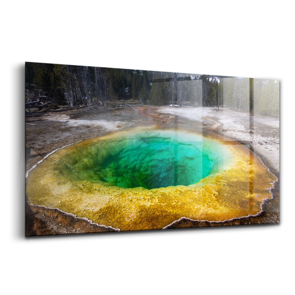 Tablou sticlă izvor termal Yellowstone
