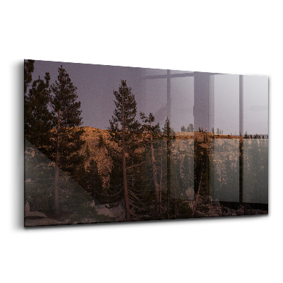 Tablou de sticlă Drumul stâncos din Yosemite