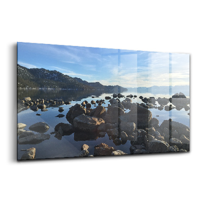 Tablou sticlă Pietre sub un cer înnorat