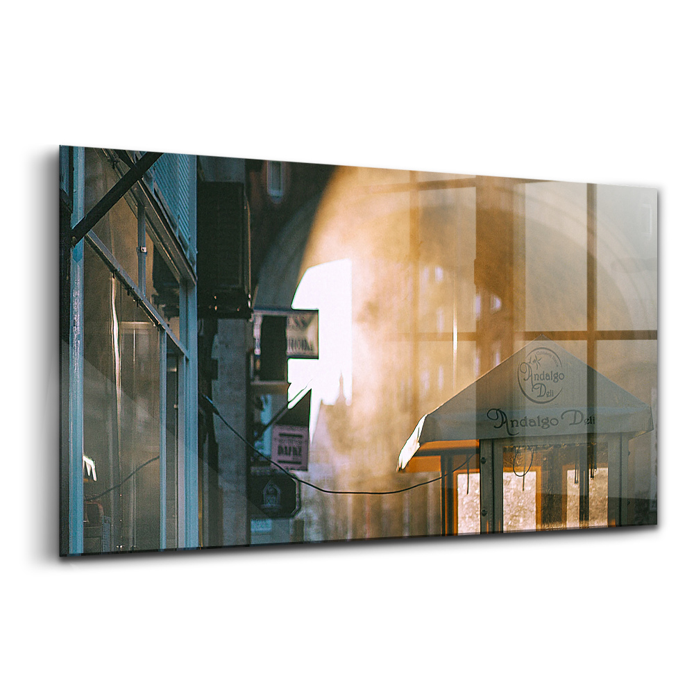 Tablou sticlă Orașul la răsărit