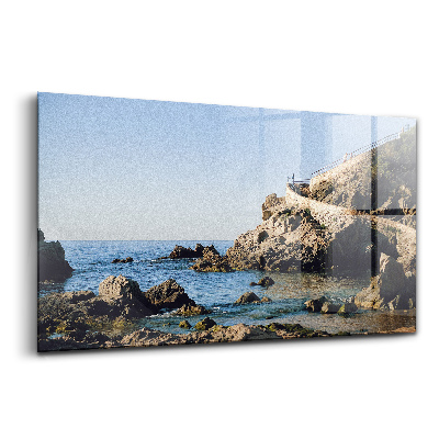 Tablou sticlă Plajă pe Costa Brava