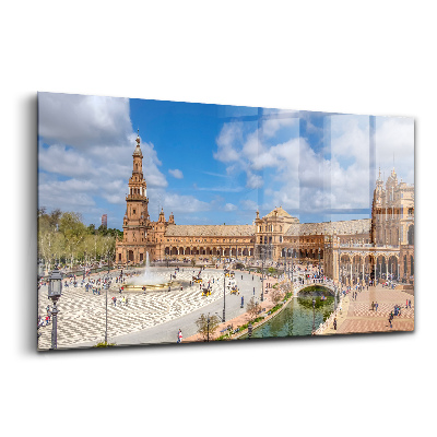Tablou pe sticlă Plaza de España din Sevilla