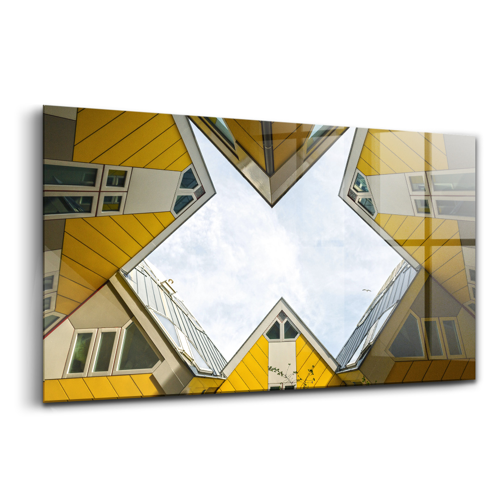 Tablou din sticlă Case în Rotterdam