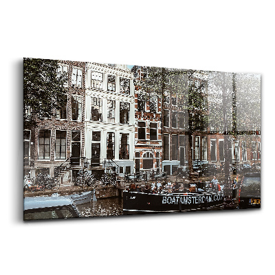 Tablou sticlă Clădiri în Amsterdam