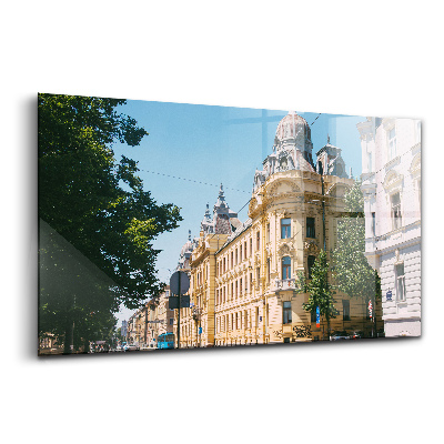 Tablou din sticlă Clădirea guvernamentală din Zagreb