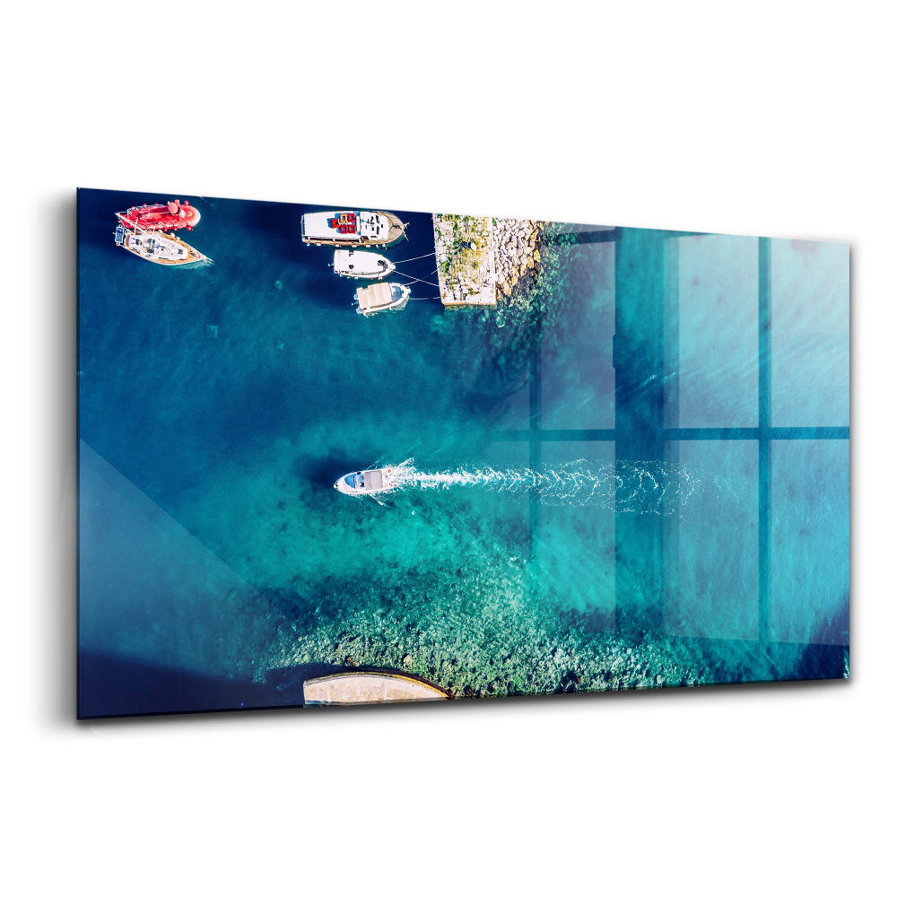 Tablou sticlă Bărci pe mare