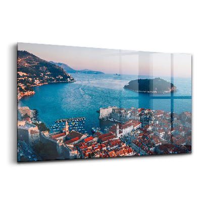 Tablou pe sticlă Vedere în Croația