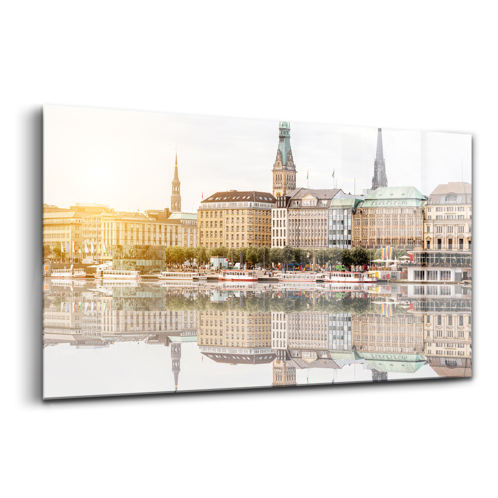 Tablou din sticlă Râul Hamburg, Germania