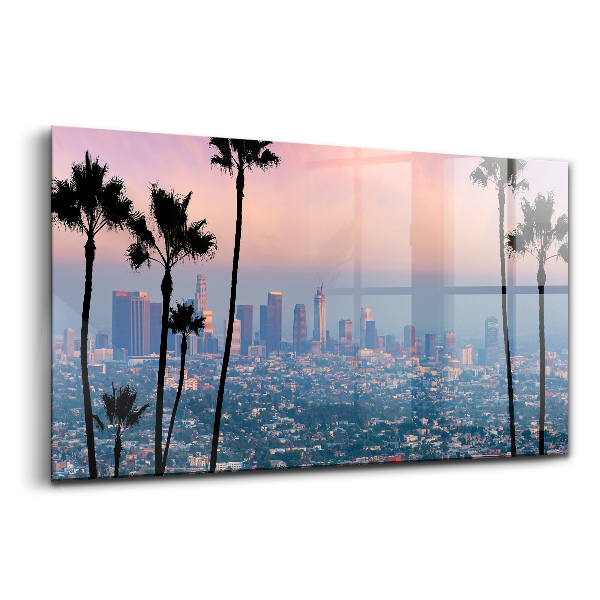 Tablou pe sticlă Apus de soare din Los Angeles