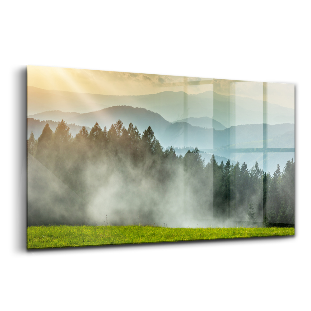 Tablou de sticlă Peisajul Munților Beskid din Polonia