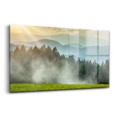 Tablou de sticlă Peisajul Munților Beskid din Polonia