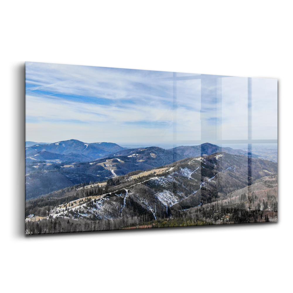 Tablou din sticlă Peisaj câmpie Ustroń