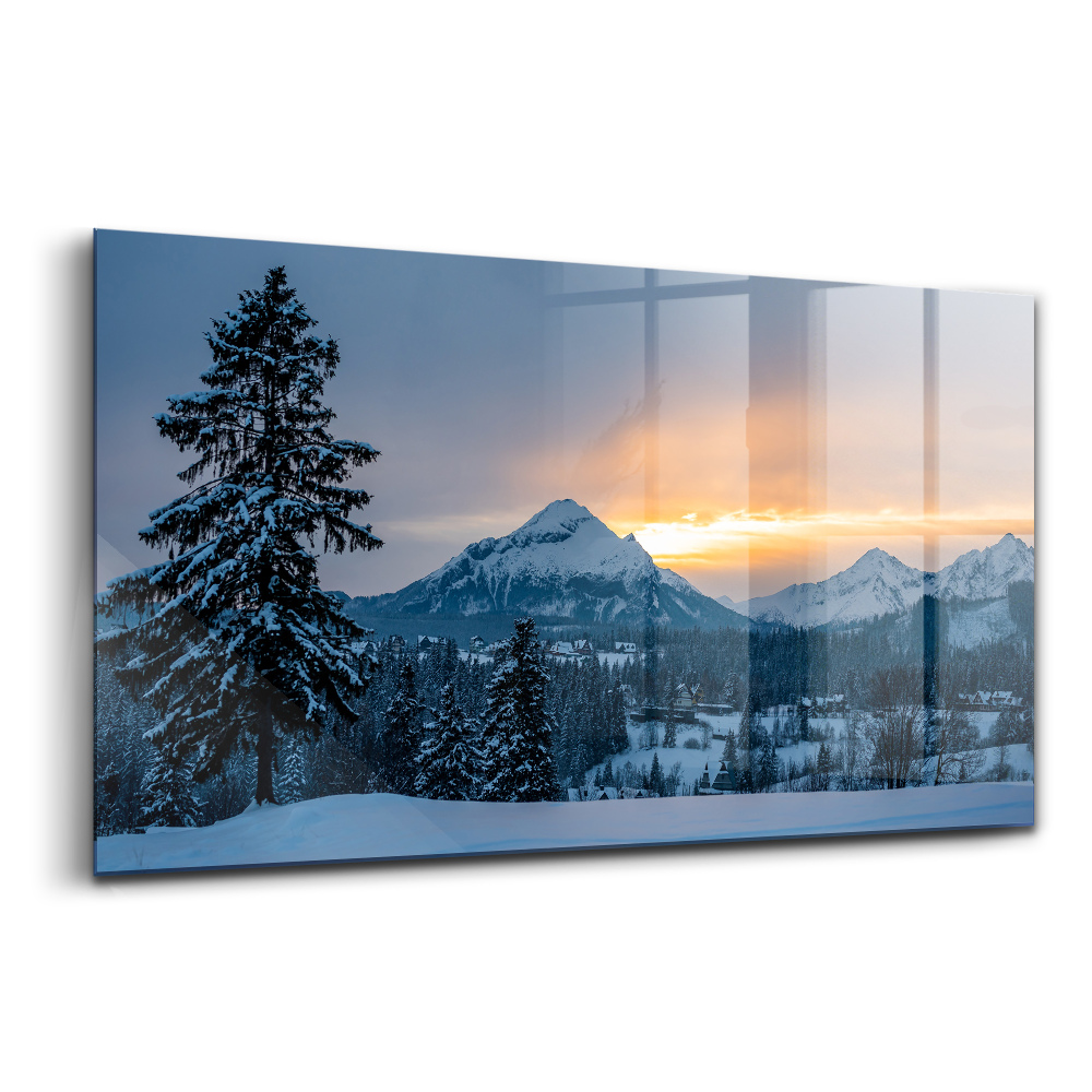 Tablou din sticlă Peisaj balnear munți Krynica