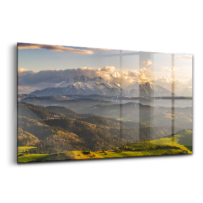 Tablou din sticlă Vârful înalt Pieniny