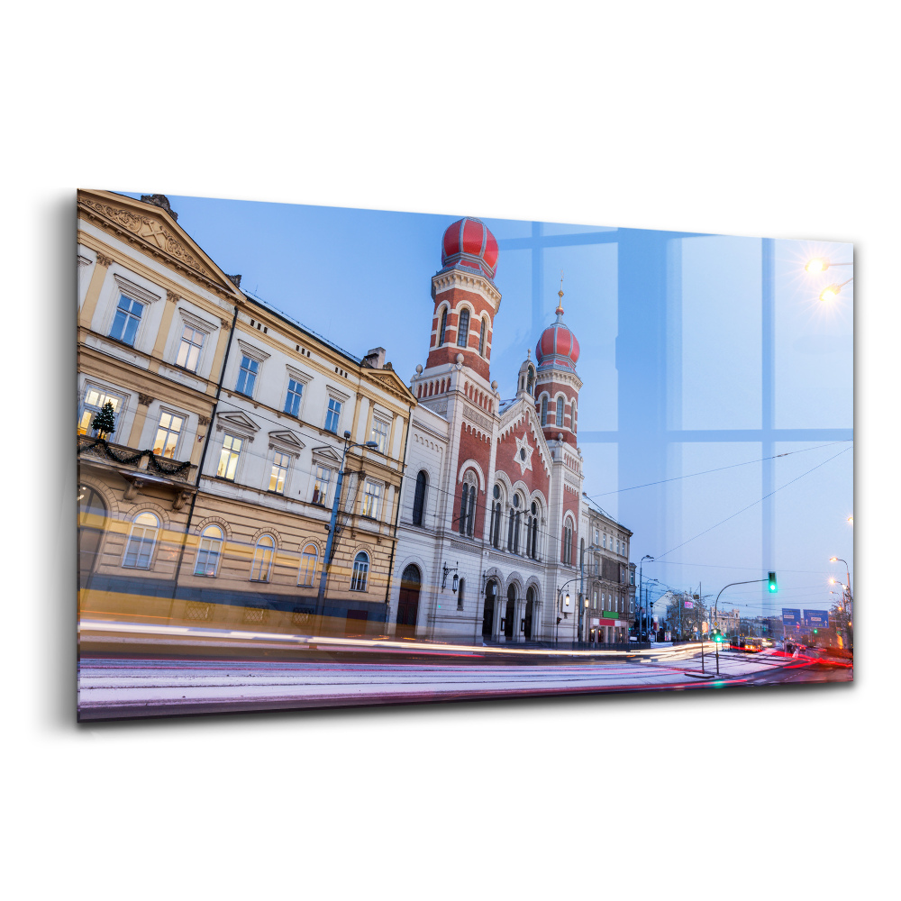 Tablou pe sticlă Marea Sinagogă din Pilsen