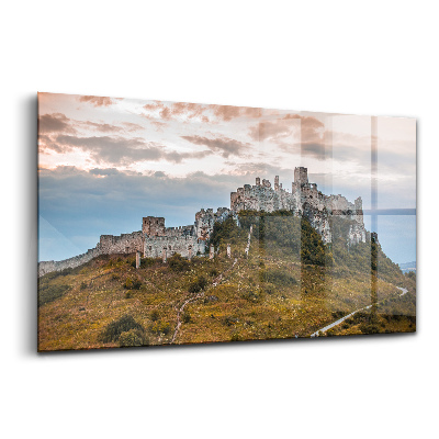 Tablou pe sticlă Castelul Spiš din Slovacia