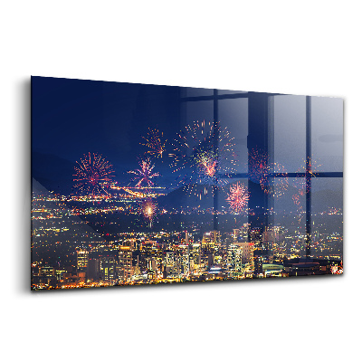 Tablou pe sticlă Orașul Phoenix noaptea