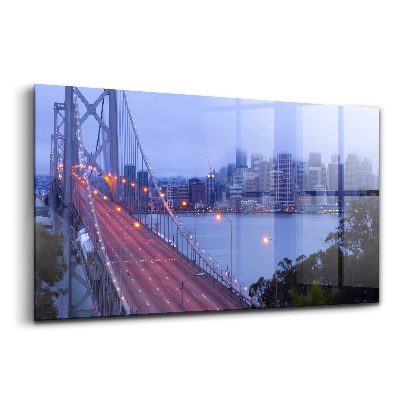 Tablou pe sticlă Podul San Francisco