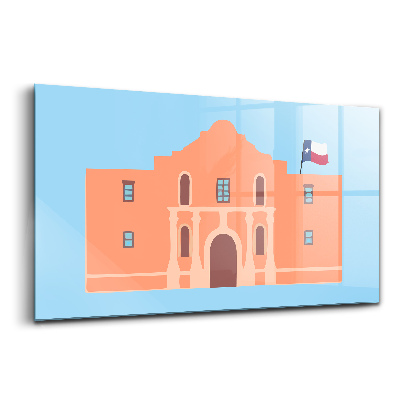 Tablou pe sticlă Monumentul Alamo din Texas