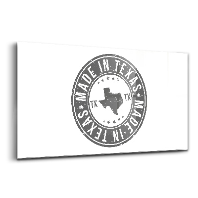 Tablou pe sticlă Ștampilă din Texas